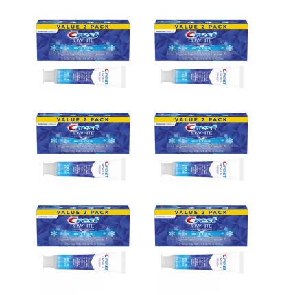 Crest Arctic Fresh Toothpaste Mint,Clear,3.8oz,2-pack